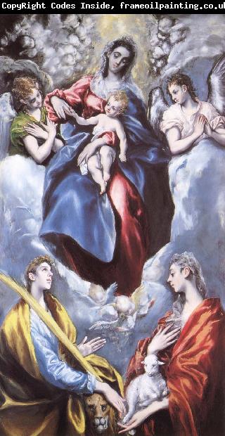 El Greco Madonna and child, and  Sta Martina and Sta Agnes